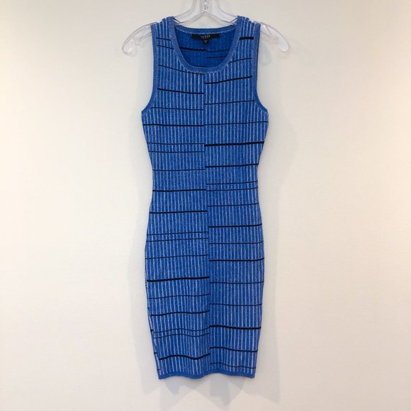 Guess Dresses & Skirts - 🍁Guess Blue Ribbed Bodycon Sleeveless Minidress
